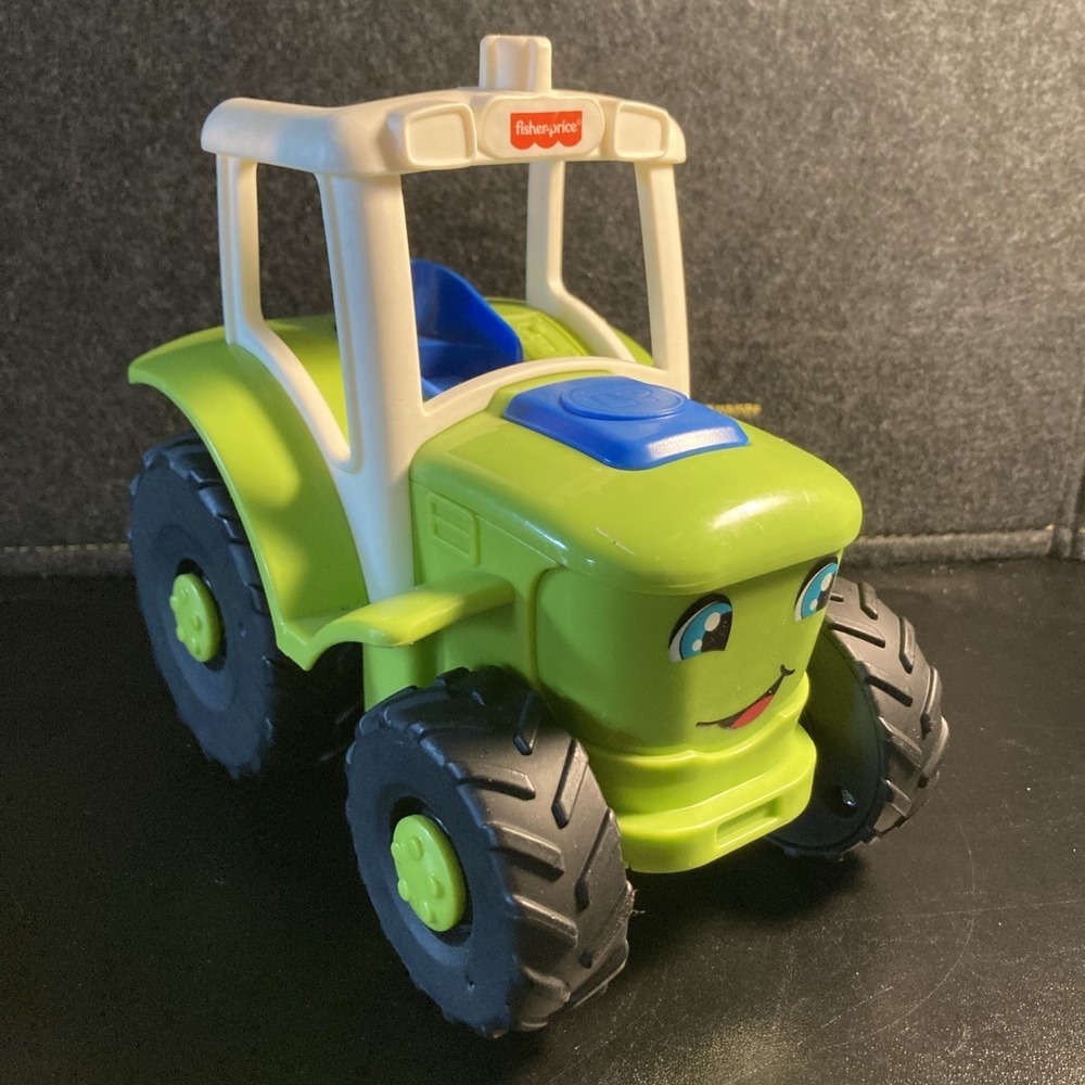 Fisher Price Little People Green Tractor Only w/sound Caring for Farm Animals